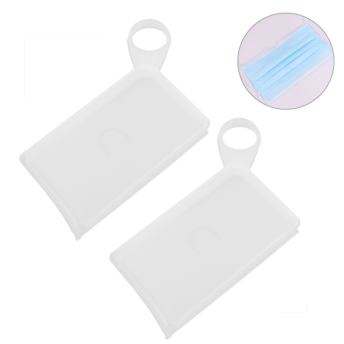 Face Mask Storage Box - 2 Adet Gıda Sınıfı Silikon Maske