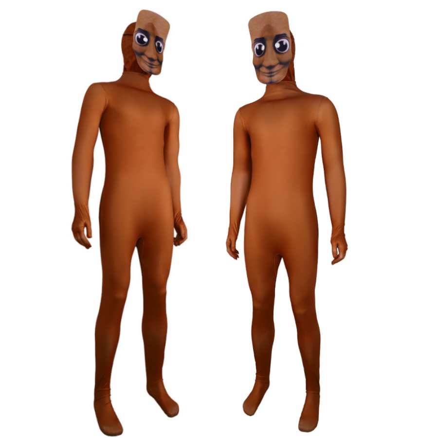 Kids Face Mask - Sarı bodysuit parti cosplay kostüm yetişkin