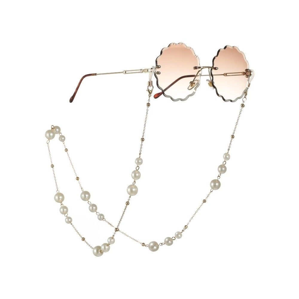 Mask Lanyard Adjustable - Modaya Uygun İnci Boncuklu Güneş Gözlüğü