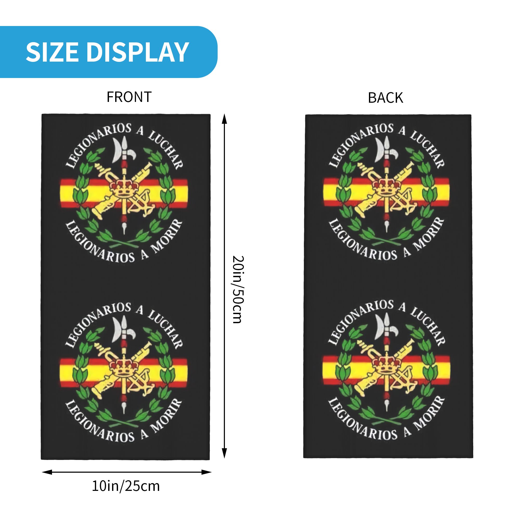 Özel İspanyol Lejyonu Bandana  - Neck Gaiter Face Cover incelemesi ve fiyatı