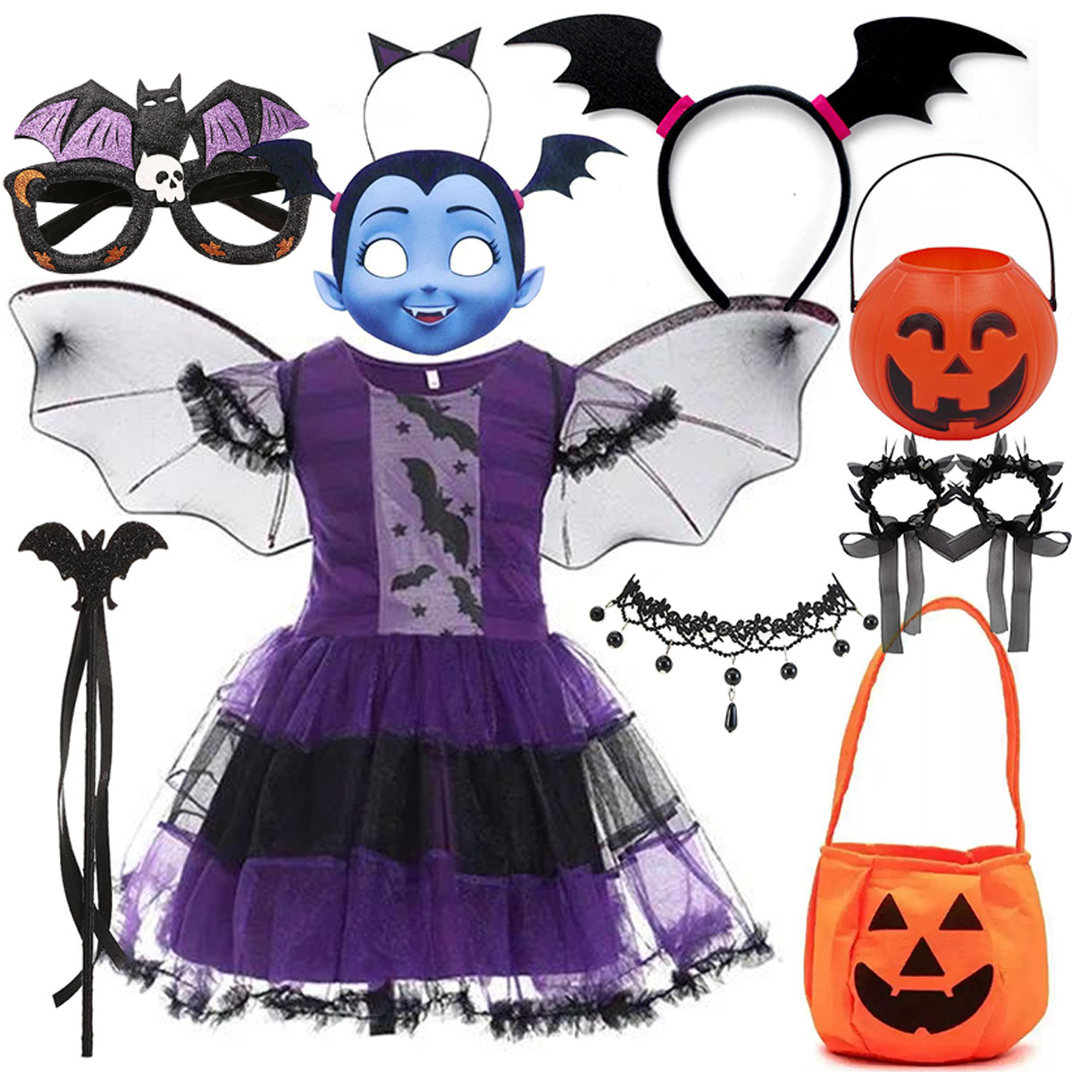 Kızlar Cadılar Bayramı Vampir  - Kids Face Mask incelemesi ve fiyatı